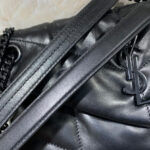 Saint Laurent Loulou Puffer Small Bag In Quilted Lambskin Black
